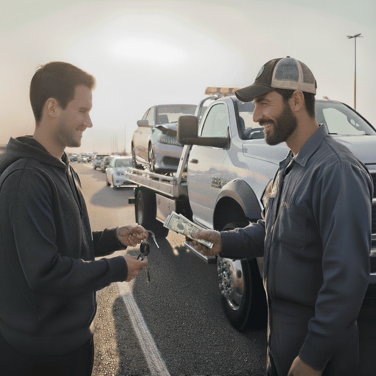tow truck driver buying car